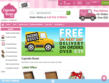 Tablet Screenshot of cupcakeboxes.com